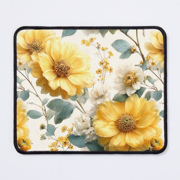 Item preview, Golden Saffron Meadow Watercolor Pattern designed and sold by Nine Lives Studio.
