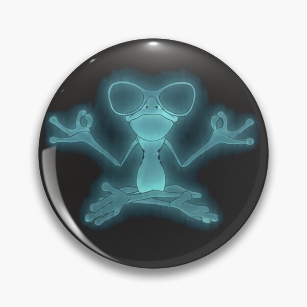 Item preview, Zen Frog Vibes – Chill Meditation Glow Art designed and sold by MWSailingClub.