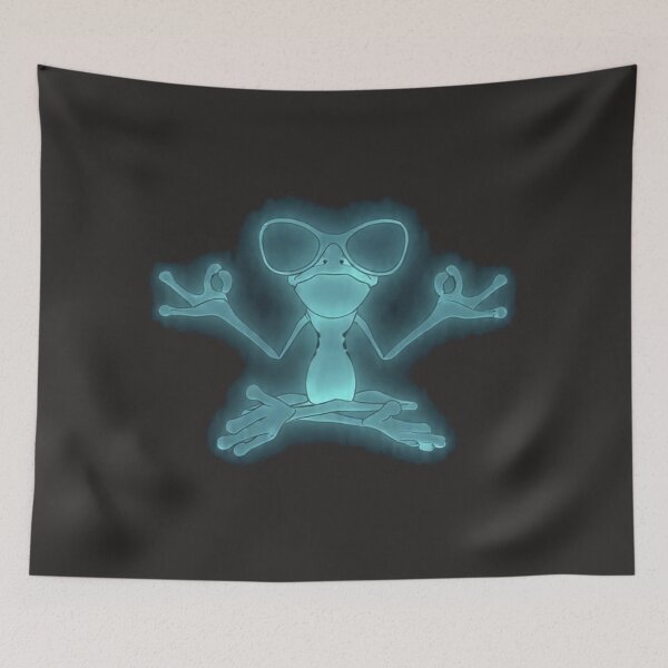 Item preview, Zen Frog Vibes – Chill Meditation Glow Art designed and sold by MWSailingClub.