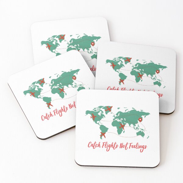 Item preview, Catch Flights Not Feelings World Map Travelers designed and sold by Inkworksbyshery.
