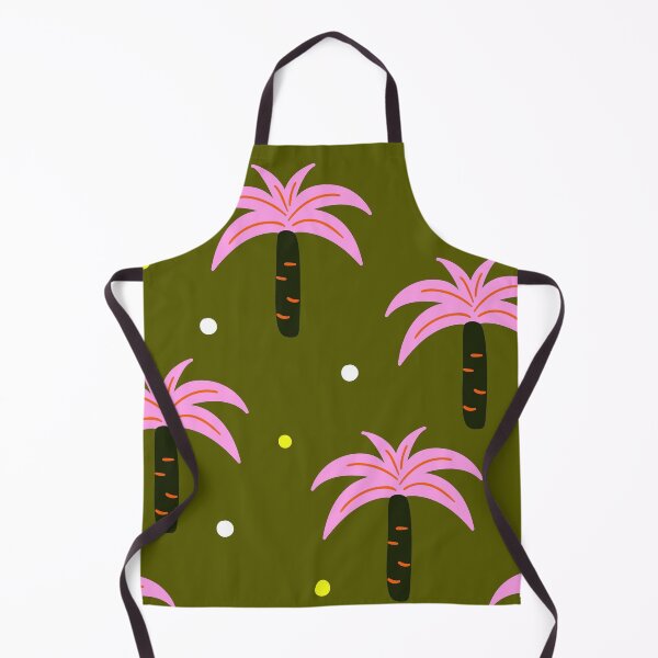 Item preview, Minimalist Pink Palm Trees Tropical Olive Green Pattern designed and sold by Shadow1995.