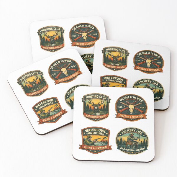 Item preview, Vintage Hunting Club and Archery Life Badge Sticker Set designed and sold by SasquatchTrail.