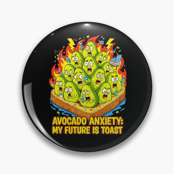 Item preview, Avocado Anxiety My Future Is Toast - Humorous Millennial Burnout designed and sold by Cree8if.