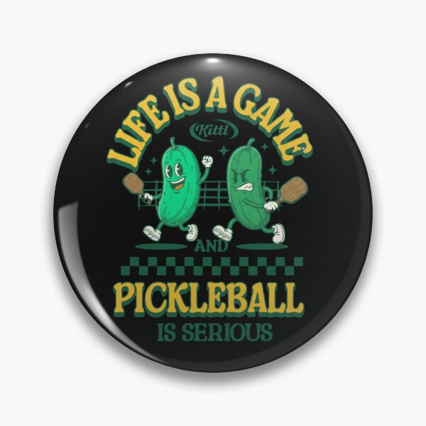 Artikelvorschau, Das Leben ist ein Spiel, Pickleball ist ernst, lustige Gurke entworfen und verkauft von Tsugraf Designs.