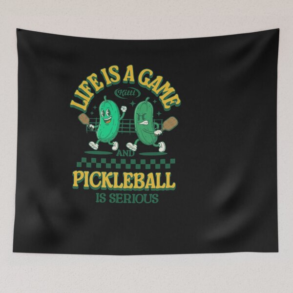 Item preview, Life Is A Game Pickleball Is Serious Funny Pickle designed and sold by Tsugraf Designs.