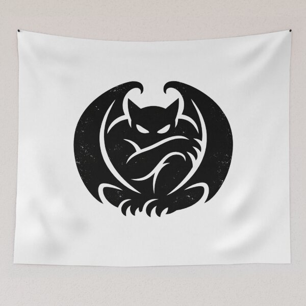 Item preview, Gargoyle Demon Symbol – Gothic Winged Creature Minimalist Dark Fantasy Emblem designed and sold by MonkeyVibe.
