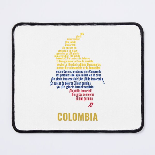 Item preview, Map of Colombia with National Anthem - Typographic Art designed and sold by JR78.