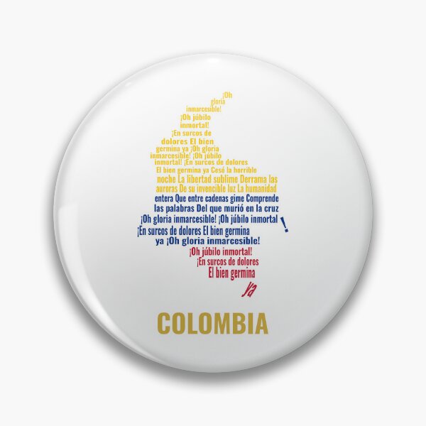 Item preview, Map of Colombia with National Anthem - Typographic Art designed and sold by JR78.