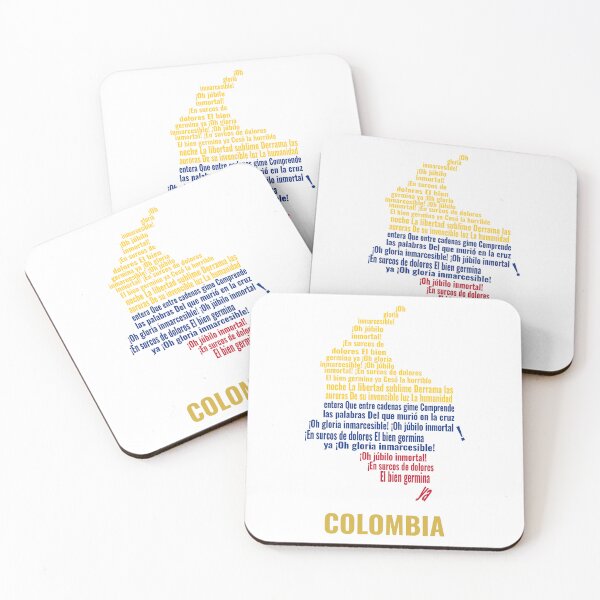 Item preview, Map of Colombia with National Anthem - Typographic Art designed and sold by JR78.