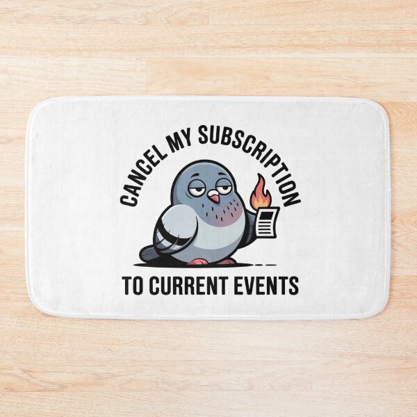 Item preview, Funny Exhausted Pigeon Burning Newspaper World News Art designed and sold by Mr-wow.