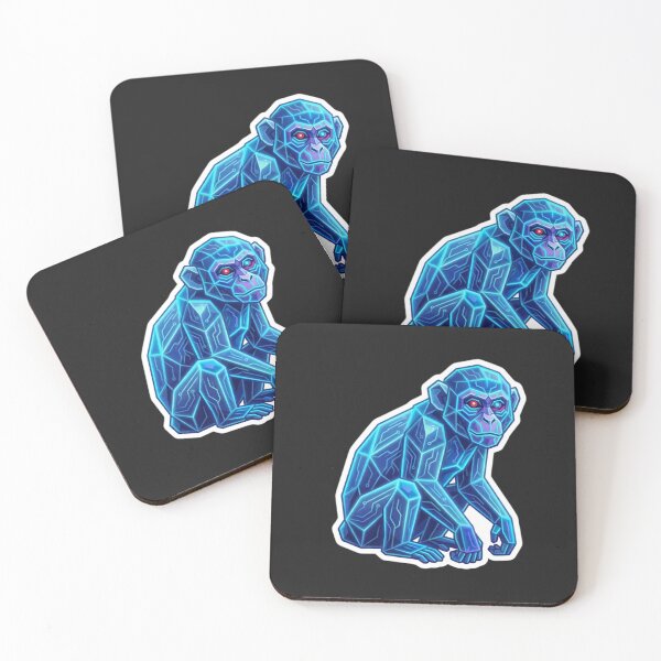 Item preview, Cyberpunk Monkey Sticker – Futuristic Technological Ape Design for Science Fiction Fans designed and sold by bsbd-action.