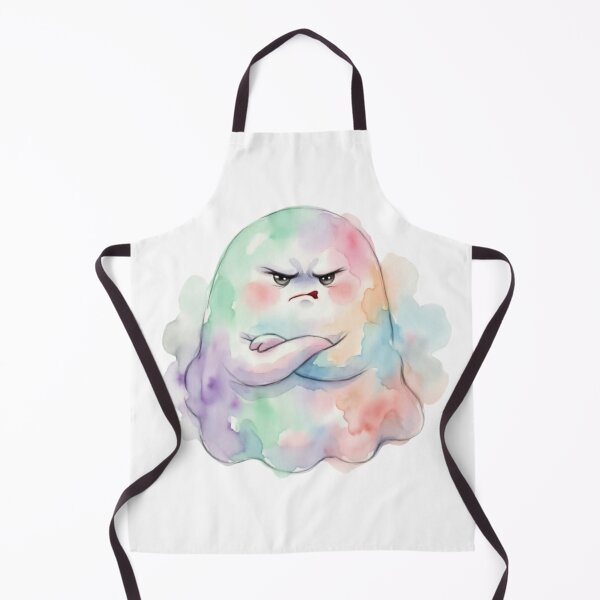 Item preview, Kawaii Ghost Disapproval Grumpy Spooky Spirit designed and sold by Prints by Mat.