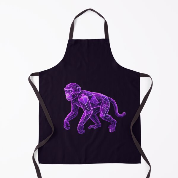 Item preview, Purple Galactic Ape Sticker – Geometric Neon Monkey Art for Space Lovers designed and sold by bsbd-action.