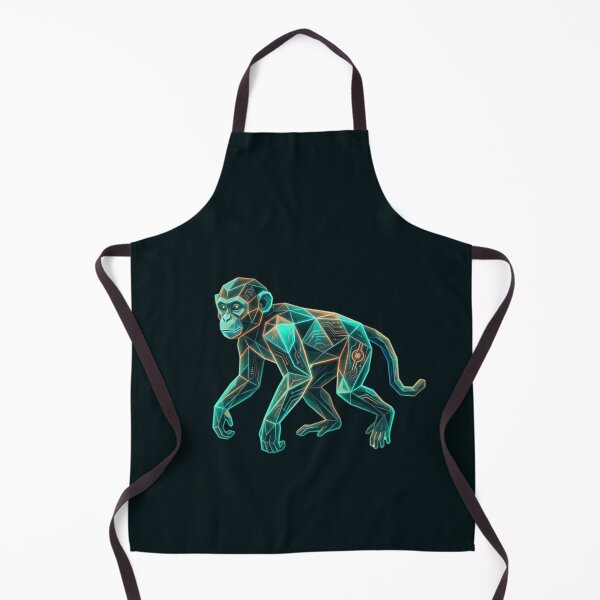Item preview, Turquoise Digital Monkey Sticker – Tech Circuit Design for Computer Enthusiasts designed and sold by bsbd-action.