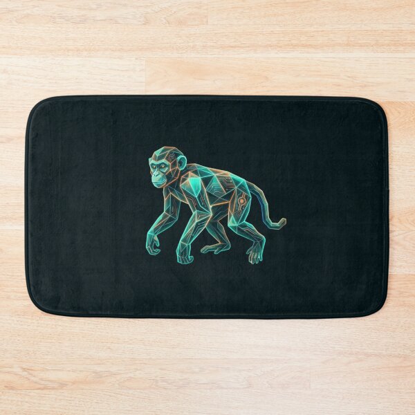 Item preview, Turquoise Digital Monkey Sticker – Tech Circuit Design for Computer Enthusiasts designed and sold by bsbd-action.