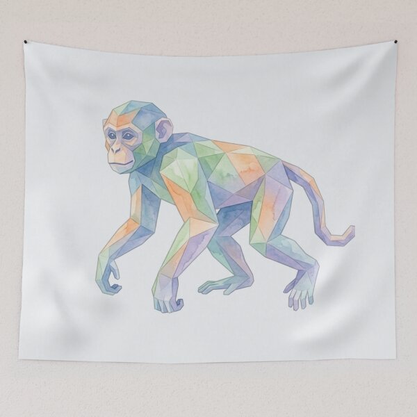 Item preview, Abstract Ape Watercolor Sticker – Vibrant Color Design for Creative Decoration designed and sold by bsbd-action.