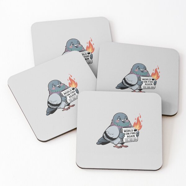 Item preview, Funny Exhausted Pigeon Hating Current Events World News Sticker designed and sold by Mr-wow.