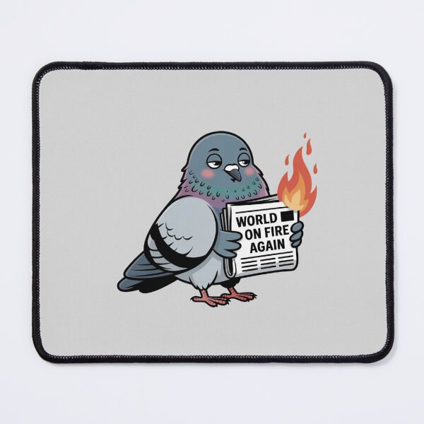 Item preview, Funny Exhausted Pigeon Hating Current Events World News Sticker designed and sold by Mr-wow.