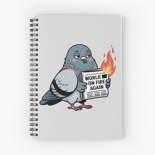 Item preview, Funny Exhausted Pigeon Hating Current Events World News Sticker designed and sold by Mr-wow.