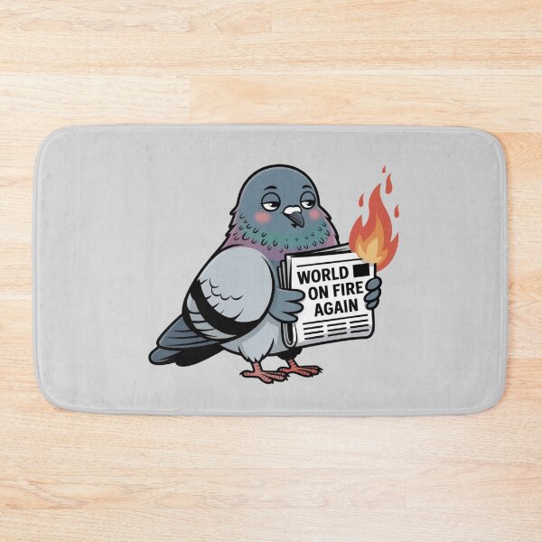 Item preview, Funny Exhausted Pigeon Hating Current Events World News Sticker designed and sold by Mr-wow.
