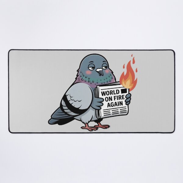 Item preview, Funny Exhausted Pigeon Hating Current Events World News Sticker designed and sold by Mr-wow.