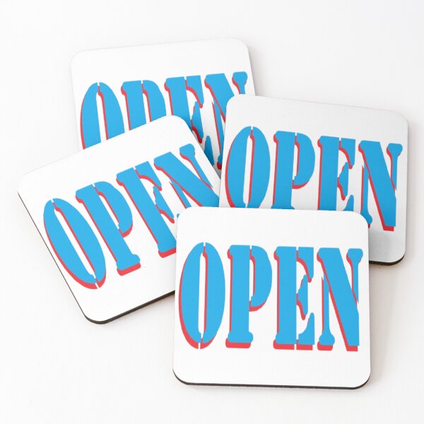 Item preview, Retro Bold Open Sign - Vintage Orange & Blue Aesthetic designed and sold by Dragonmotor Media.