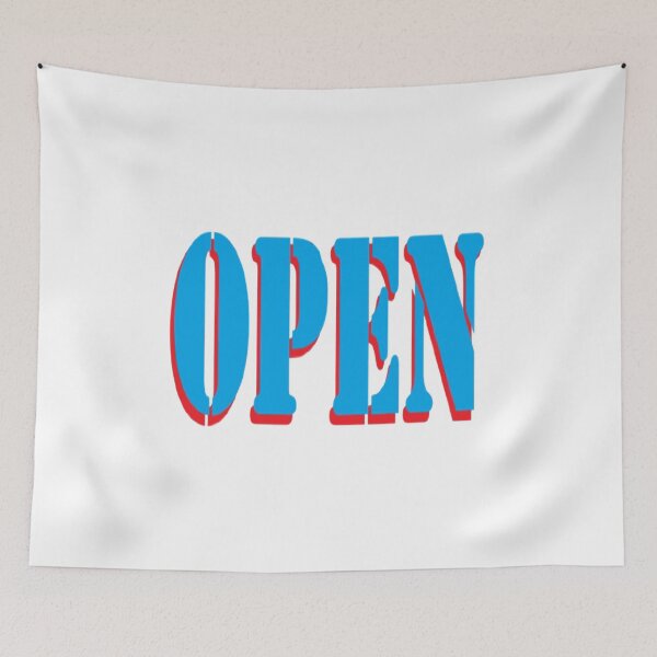 Item preview, Retro Bold Open Sign - Vintage Orange & Blue Aesthetic designed and sold by Dragonmotor Media.
