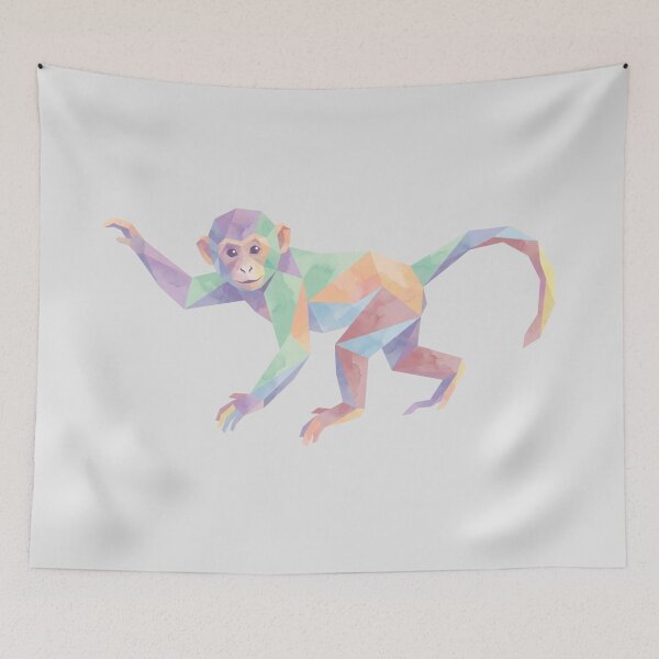 Item preview, Moving Monkey Watercolor Sticker – Dynamic Ape Art for Nature Lovers designed and sold by bsbd-action.