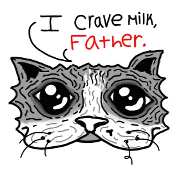 Artwork thumbnail, weird cat by Certified Goober Art