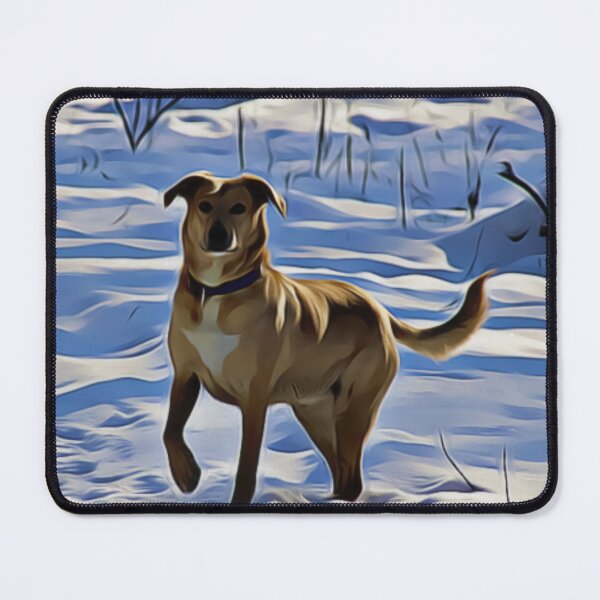 Item preview, Perro feliz explorando un hermoso paisaje invernal nevado. designed and sold by ZoroDesign.