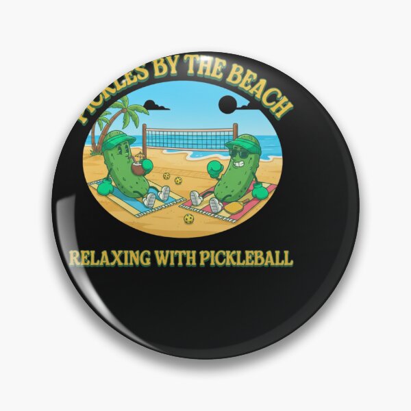 Item preview, Pickles By The Beach Relaxing Pickleball Player designed and sold by Tsugraf Designs.