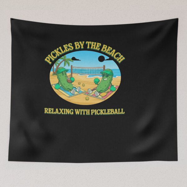 Item preview, Pickles By The Beach Relaxing Pickleball Player designed and sold by Tsugraf Designs.