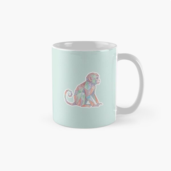 Item preview, Sitting Ape Profile Watercolor Sticker – Relaxing Geometric Design for Sticker Collectors designed and sold by bsbd-action.