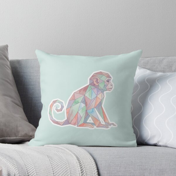 Item preview, Sitting Ape Profile Watercolor Sticker – Relaxing Geometric Design for Sticker Collectors designed and sold by bsbd-action.