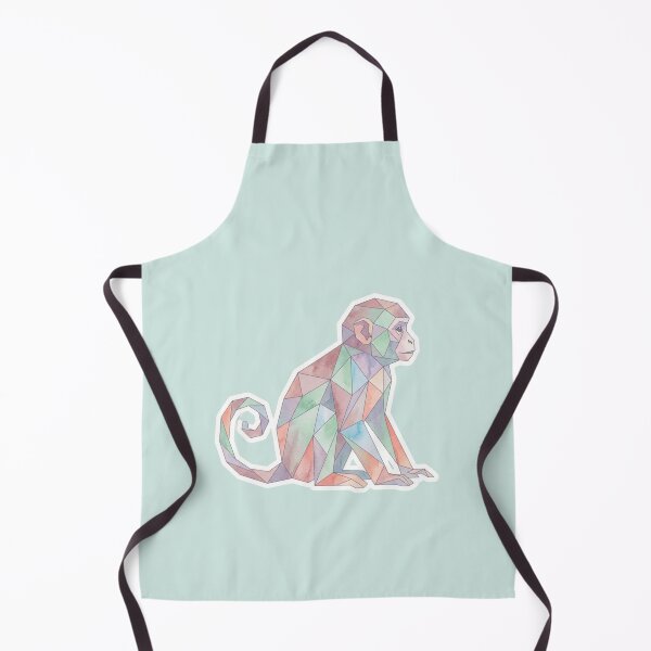 Item preview, Sitting Ape Profile Watercolor Sticker – Relaxing Geometric Design for Sticker Collectors designed and sold by bsbd-action.