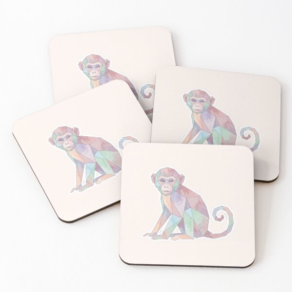 Item preview, Copy of Sitting Ape Profile Watercolor Sticker – Relaxing Geometric Design for Sticker Collectors designed and sold by bsbd-action.