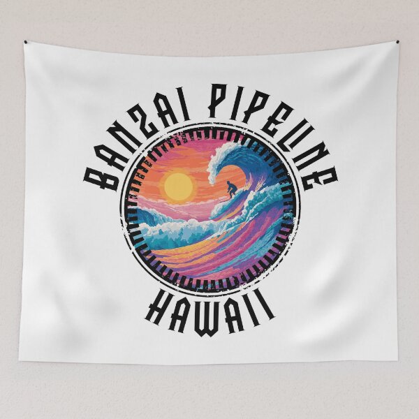 Item preview, Banzai Pipeline – Hawaii (with Black Lettering) designed and sold by VelvetRoom.
