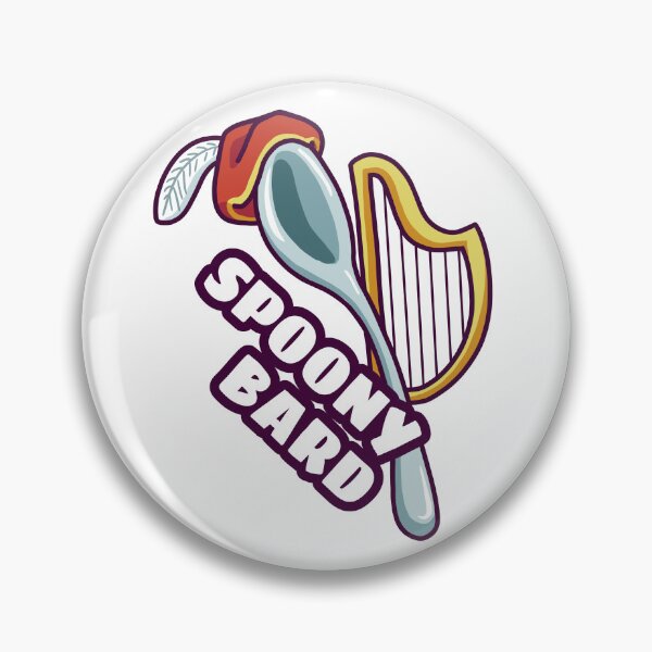 Item preview, Spoony Bard Parody Design – Funny Fantasy-Inspired Spoon with Harp and Hat designed and sold by dittoon.