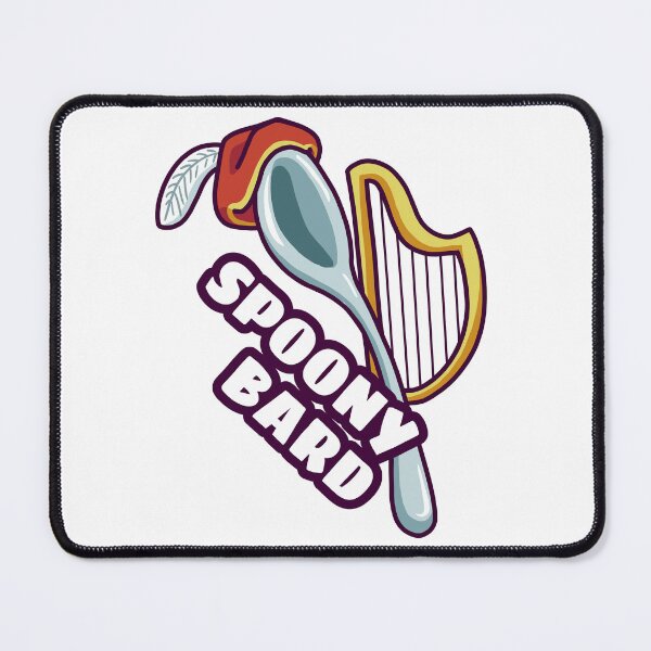 Item preview, Spoony Bard Parody Design – Funny Fantasy-Inspired Spoon with Harp and Hat designed and sold by dittoon.