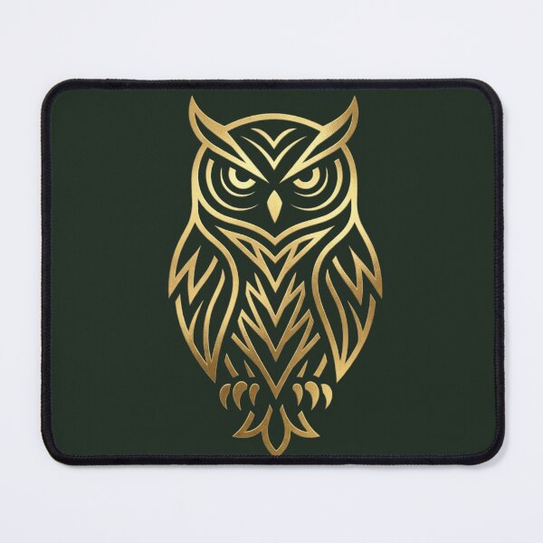 Item preview, Golden Majestic Owl - Elegant Gold Line Art Decor designed and sold by Artyoka.