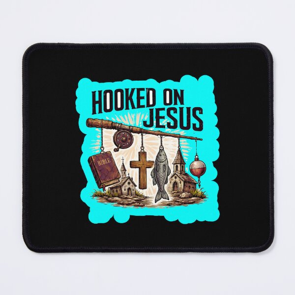Item preview, Hooked On Jesus Christian Faith Fishing  designed and sold by WoodburyLake.