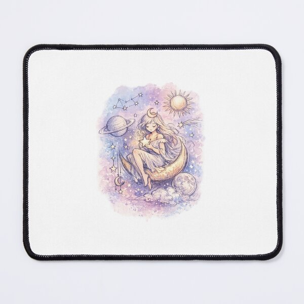 Item preview, Celestial Sketched Princess with watercolour designed and sold by Ocean-31.