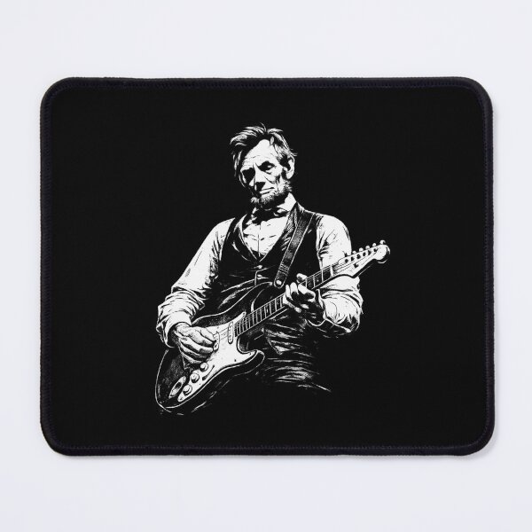 Item preview, President Abraham Lincoln Playing Guitar Abe Lincoln Design designed and sold by first-shirt ⭐ ⭐ ⭐ ⭐ ⭐.
