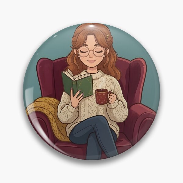 Item preview, Cozy Girl Book Lover!! - Cozy Book Lover Aesthetic Girl!! - Girl reading in her cozy reading nook - A cozy haven for book lovers designed and sold by SoffyLee586.