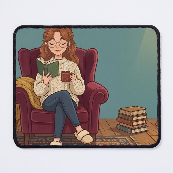 Item preview, Cozy Girl Book Lover!! - Cozy Book Lover Aesthetic Girl!! - Girl reading in her cozy reading nook - A cozy haven for book lovers designed and sold by SoffyLee586.