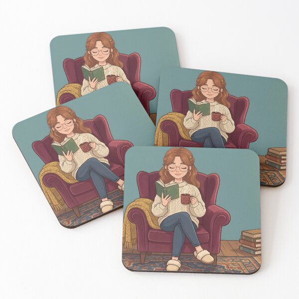 Item preview, Cozy Girl Book Lover!! - Cozy Book Lover Aesthetic Girl!! - Girl reading in her cozy reading nook - A cozy haven for book lovers designed and sold by SoffyLee586.