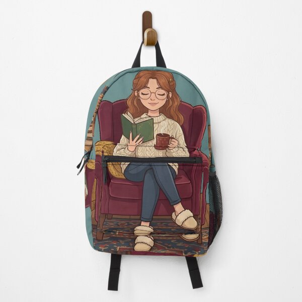 Item preview, Cozy Girl Book Lover!! - Cozy Book Lover Aesthetic Girl!! - Girl reading in her cozy reading nook - A cozy haven for book lovers designed and sold by SoffyLee586.