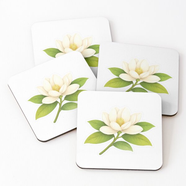 Item preview, Magnolia Sticker | White Botanical Flower Illustration | Magnolia Gift for Flower Lover designed and sold by Symbol Universe.
