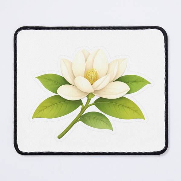 Item preview, Magnolia Sticker | White Botanical Flower Illustration | Magnolia Gift for Flower Lover designed and sold by Symbol Universe.