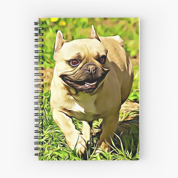 Item preview, Happy fawn French Bulldog running through a green meadow designed and sold by ZoroDesign.